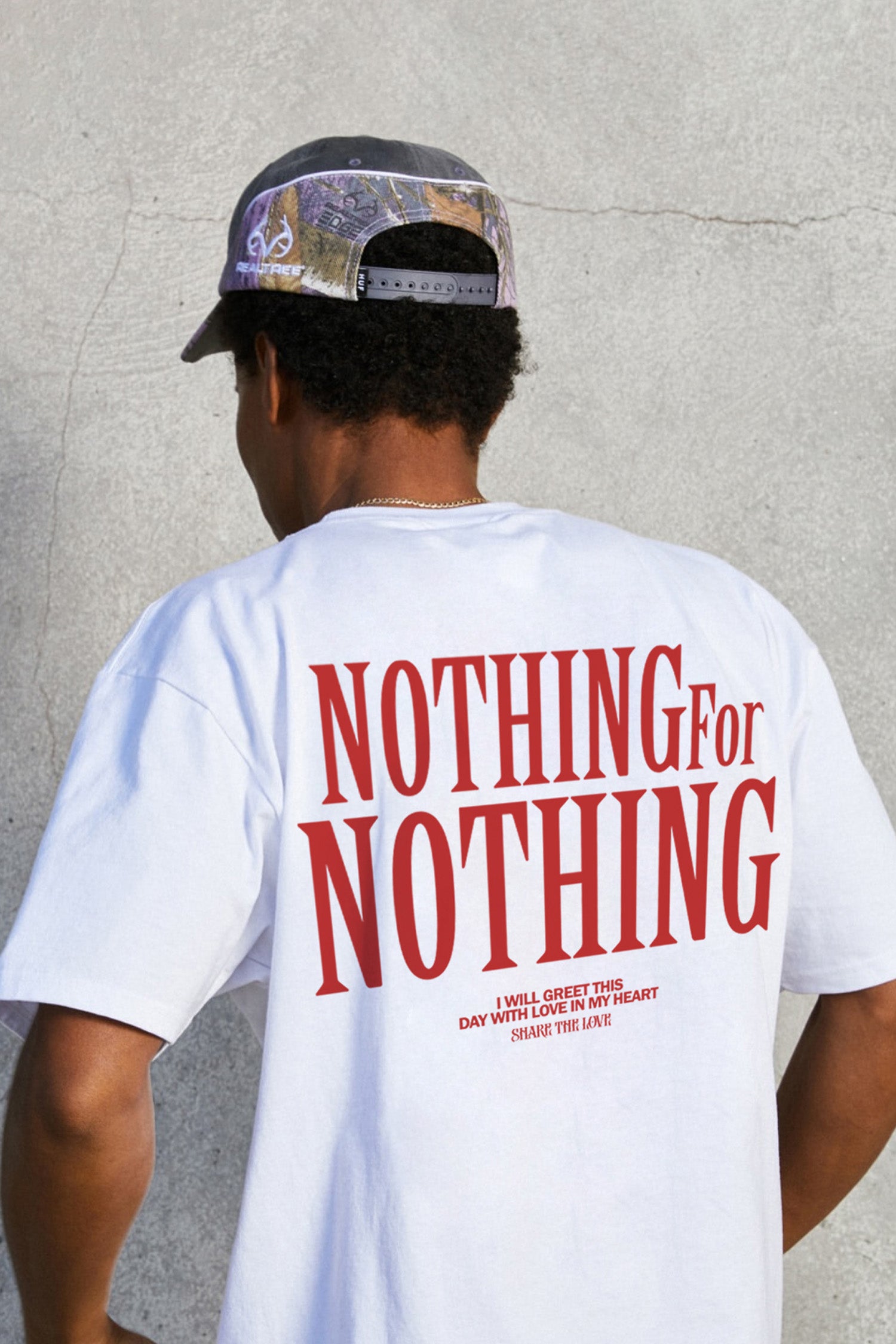 T-shirt Nothing for Nothing - White