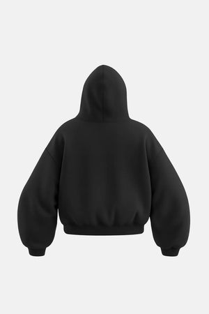 Hoodie Blank Cloudy - Black