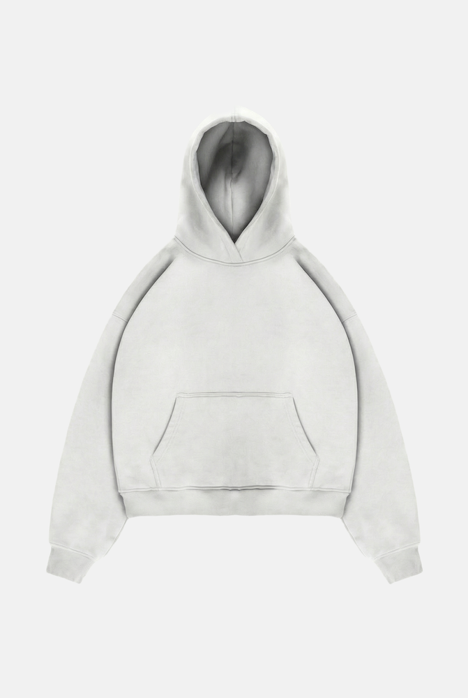 هودي كتف ساقط بلانك - رمادي شوفان