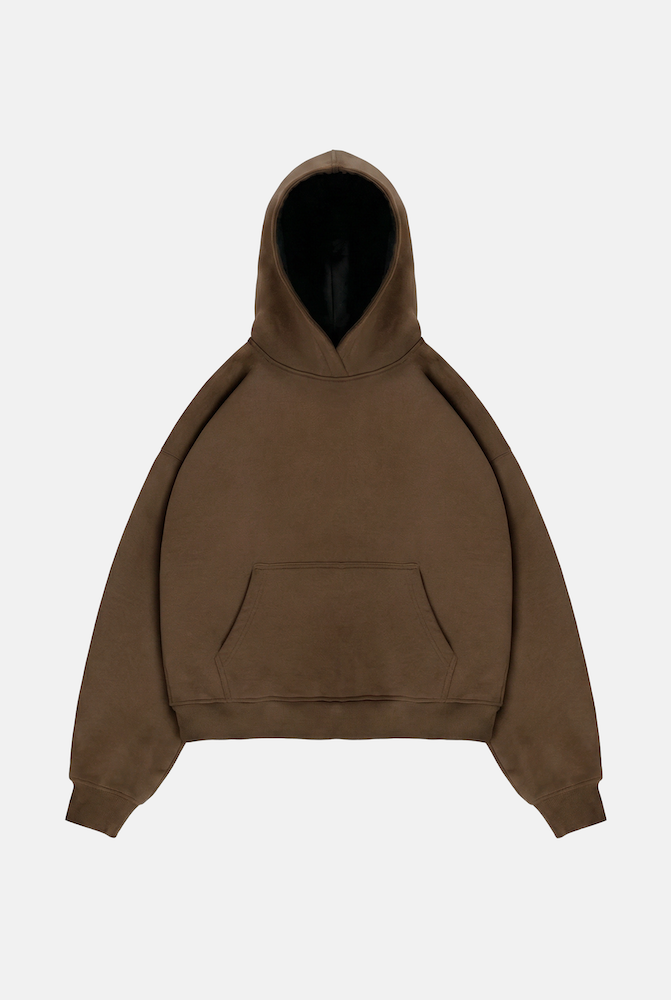 هودي كتف ساقط بلانك - بني