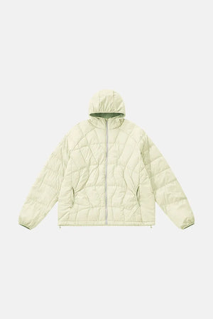 Men’s Lightweight Hooded Puffer Jacket - Cream