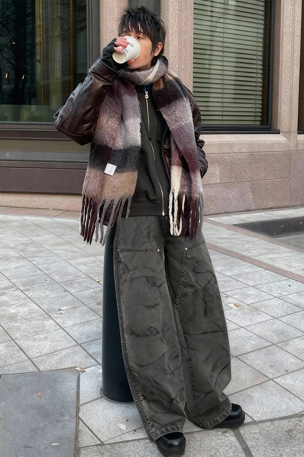 Street Pants Wide - Dark Grey