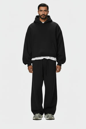 Hoodie Blank Cloudy - Black