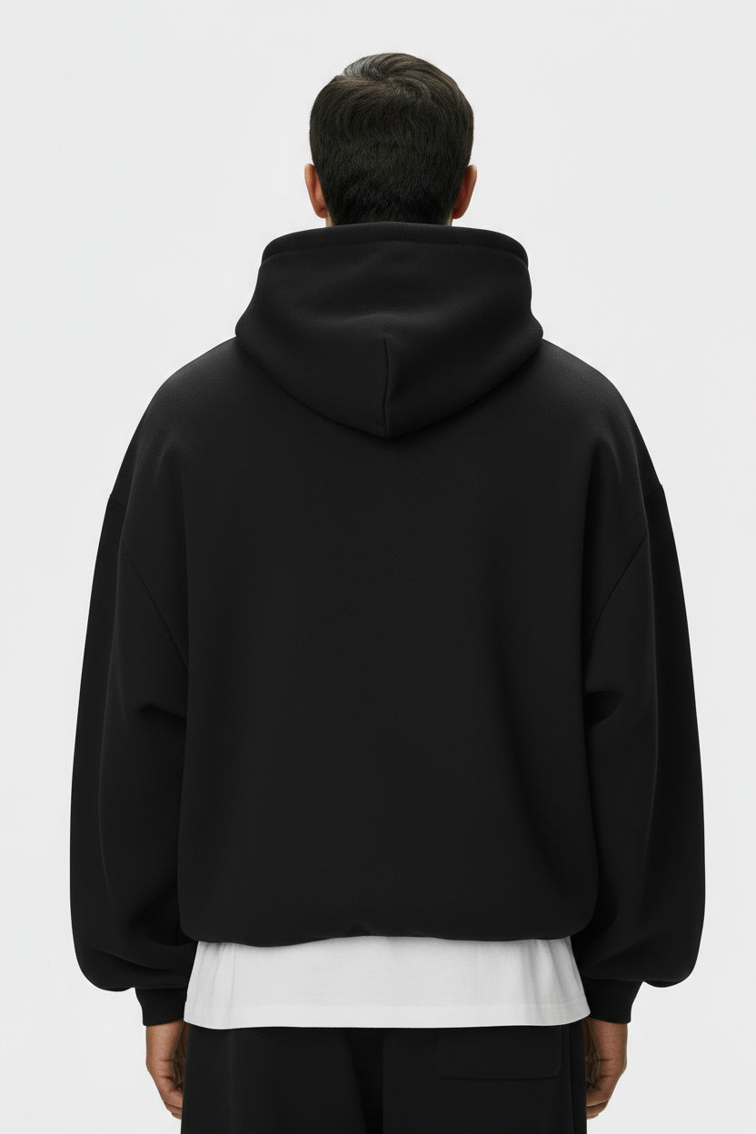 Hoodie Blank Cloudy - Black