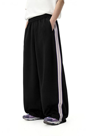 Baggy Pants SS-25 Nine Purple Wide Leg - Black