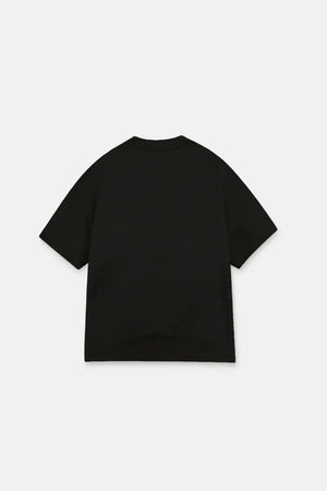 T-Shirt Mallbo Red Oversized Drop Shoulder - Black