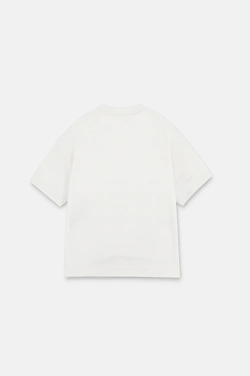 T-Shirt Mallbo Blue Oversized Drop Shoulder - White
