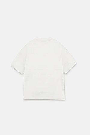 T-Shirt Mallbo Blue Oversized Drop Shoulder - White