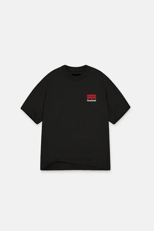 T-Shirt Mallbo Red Oversized Drop Shoulder - Black