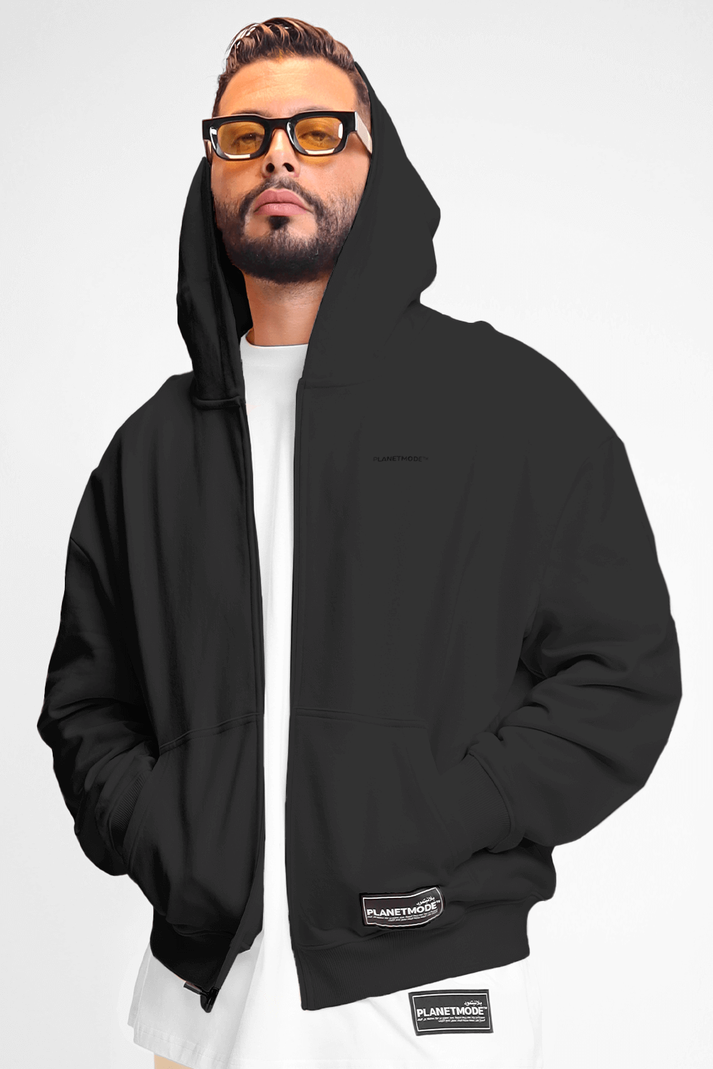hoodie zippé noir