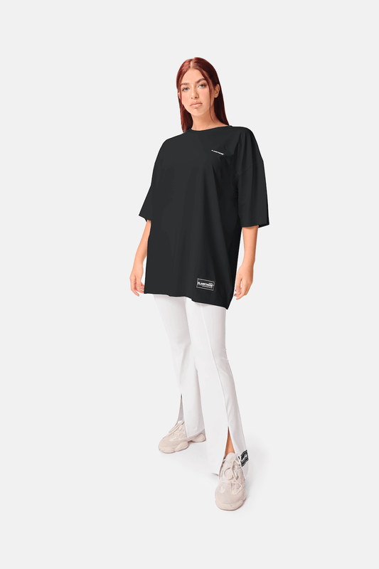 Women Oversized Drop Shoulder Essential Tee Shirt S/FW22 Black