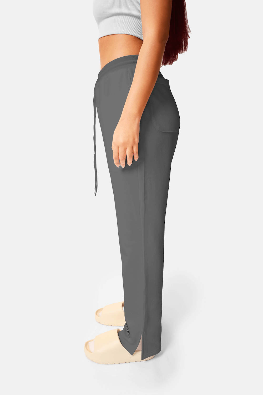 Women Lose Fit Essentials S/SS23 Oversized Pants Dark Gray